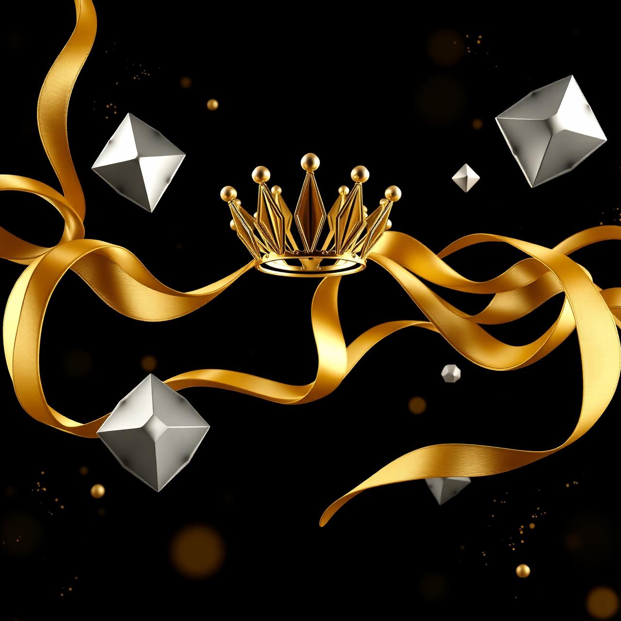 Premium golden crown and ribbons representing ShalomProAgency