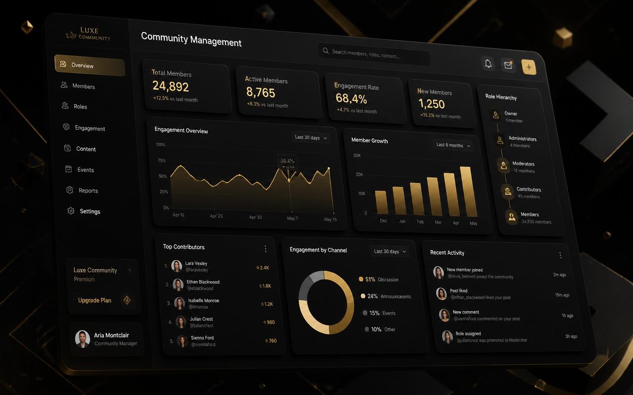 Community Analytics Dashboard — Community Management project preview